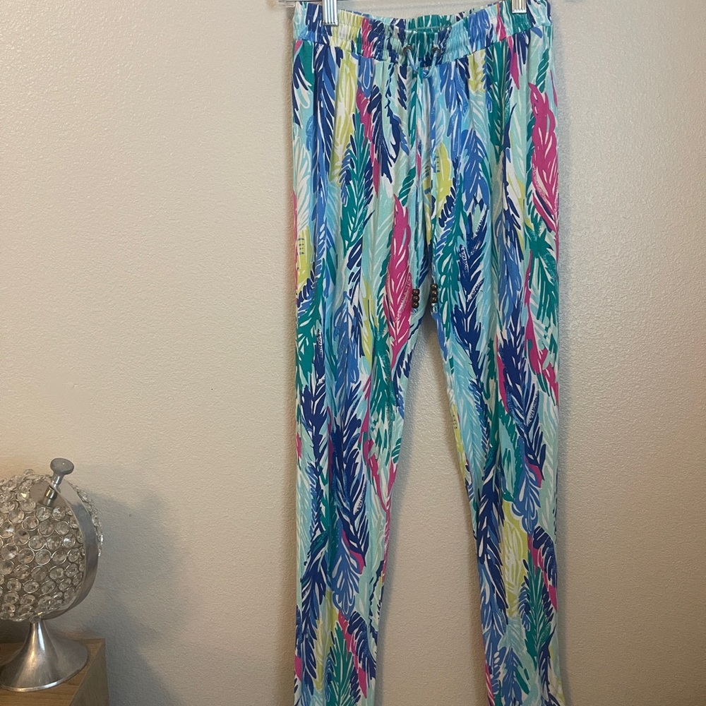 Colorful Leaf Print pants